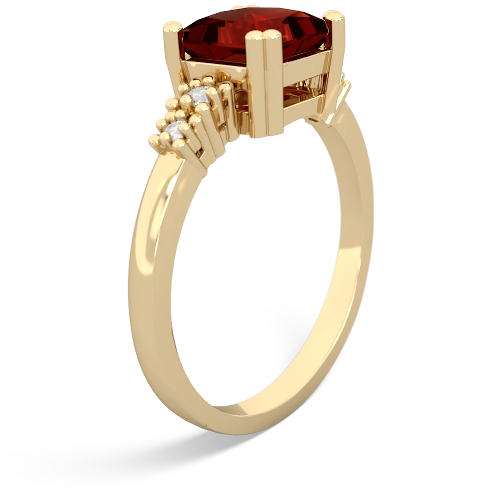 Garnet Art Deco Princess 14K Yellow Gold ring R2014