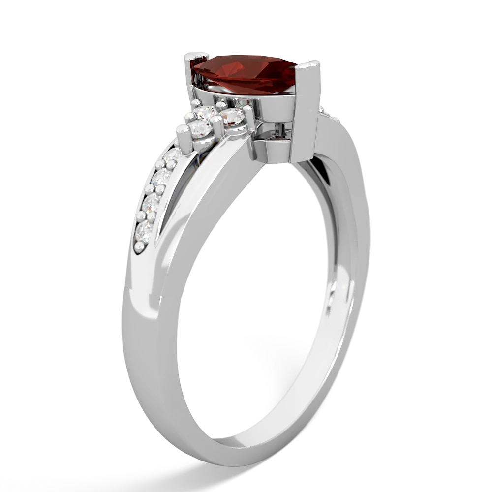 Garnet Royal Marquise 14K White Gold ring R2343