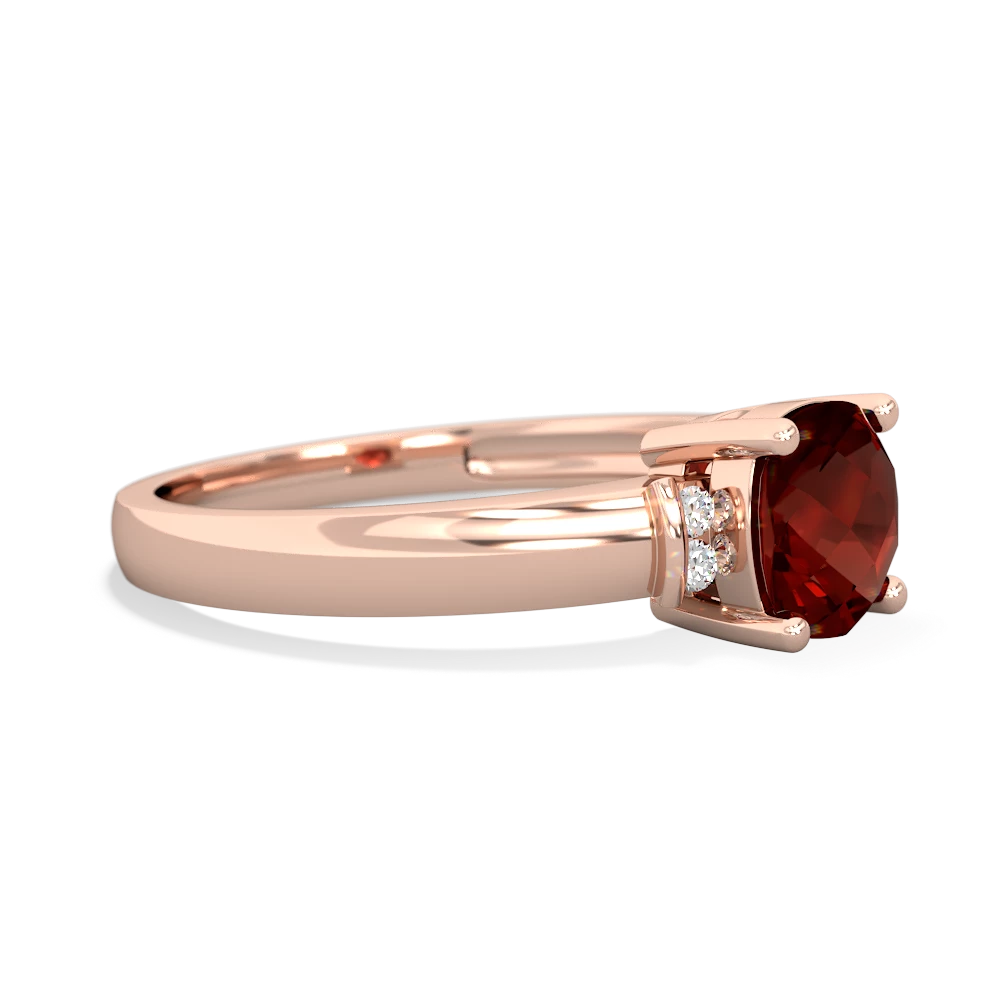 Garnet Simply Elegant Cushion 14K Rose Gold ring R2489