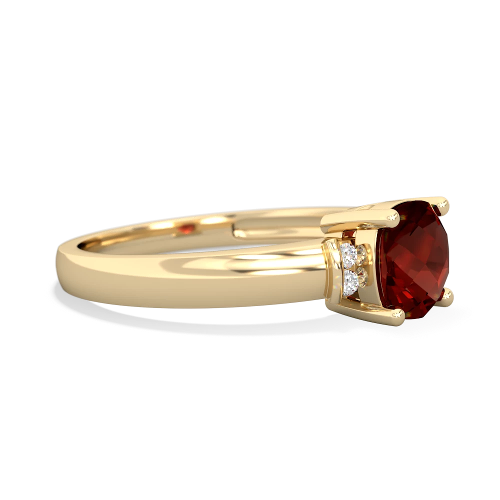 Garnet Simply Elegant Cushion 14K Yellow Gold ring R2489