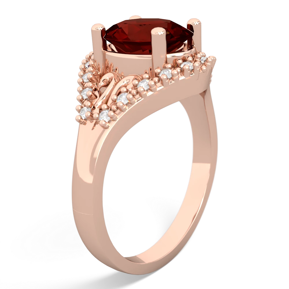 Garnet Antique Style Cocktail 14K Rose Gold ring R2564