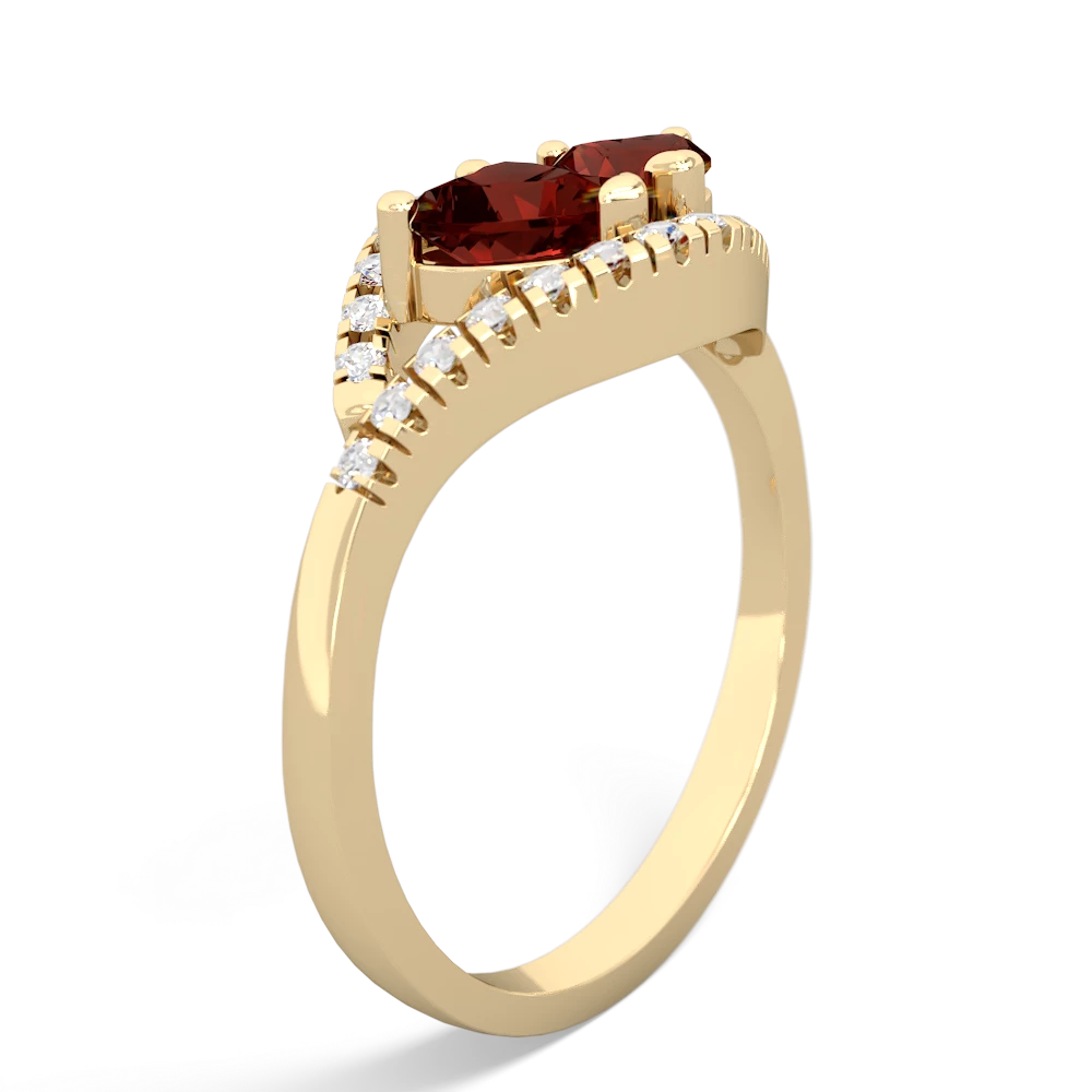Garnet Mother And Child 14K Yellow Gold ring R3010