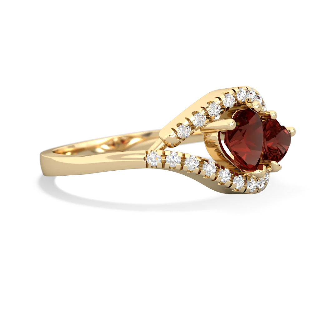 Garnet Mother And Child 14K Yellow Gold ring R3010