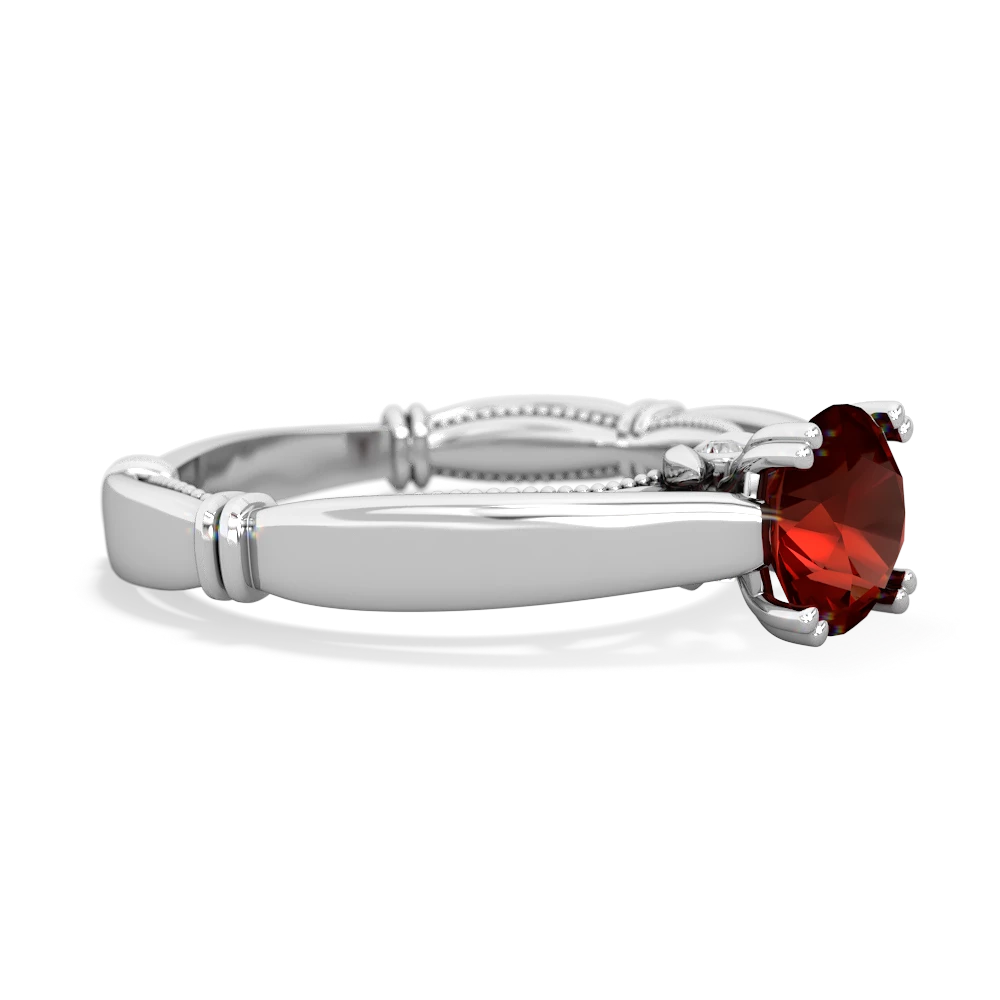 Garnet Renaissance 14K White Gold ring R27806RD