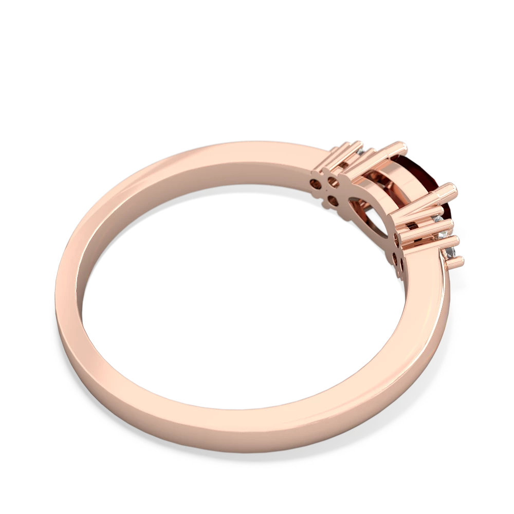 Garnet Simply Elegant East-West 14K Rose Gold ring R2480