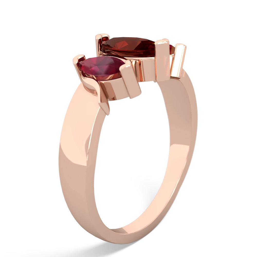 Garnet Three Peeks 14K Rose Gold ring R2433