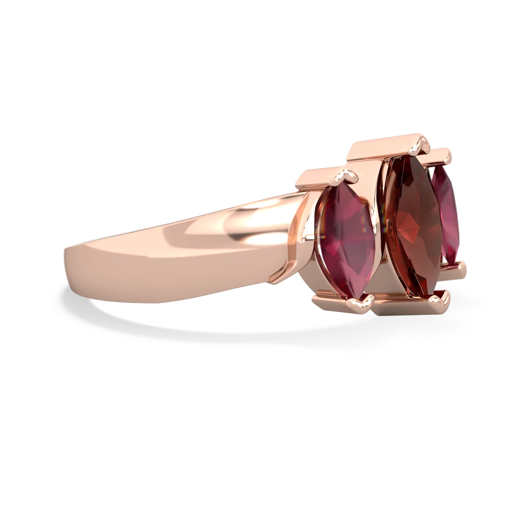 Garnet Three Peeks 14K Rose Gold ring R2433