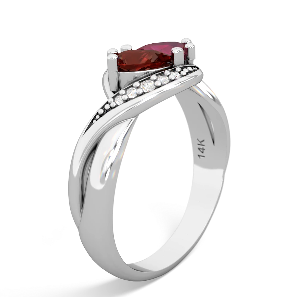 Garnet Summer Winds 14K White Gold ring R5342