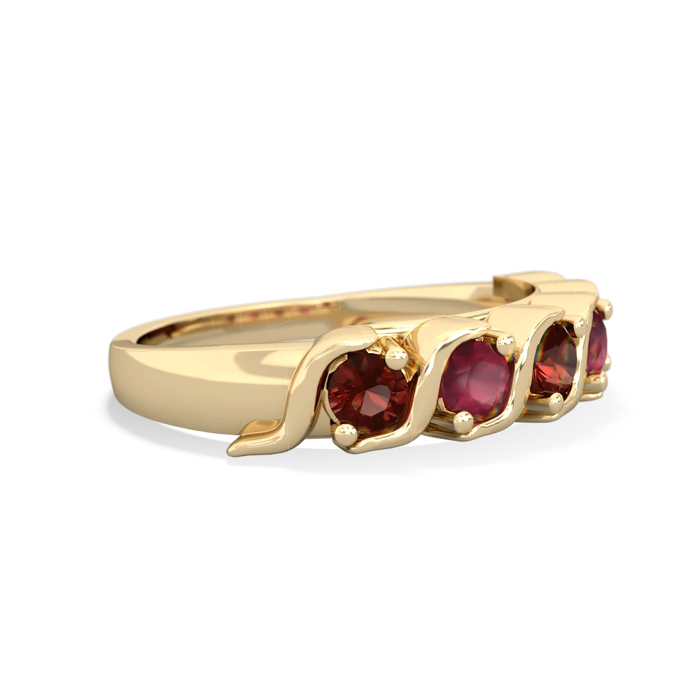 Garnet Anniversary Band 14K Yellow Gold ring R2089