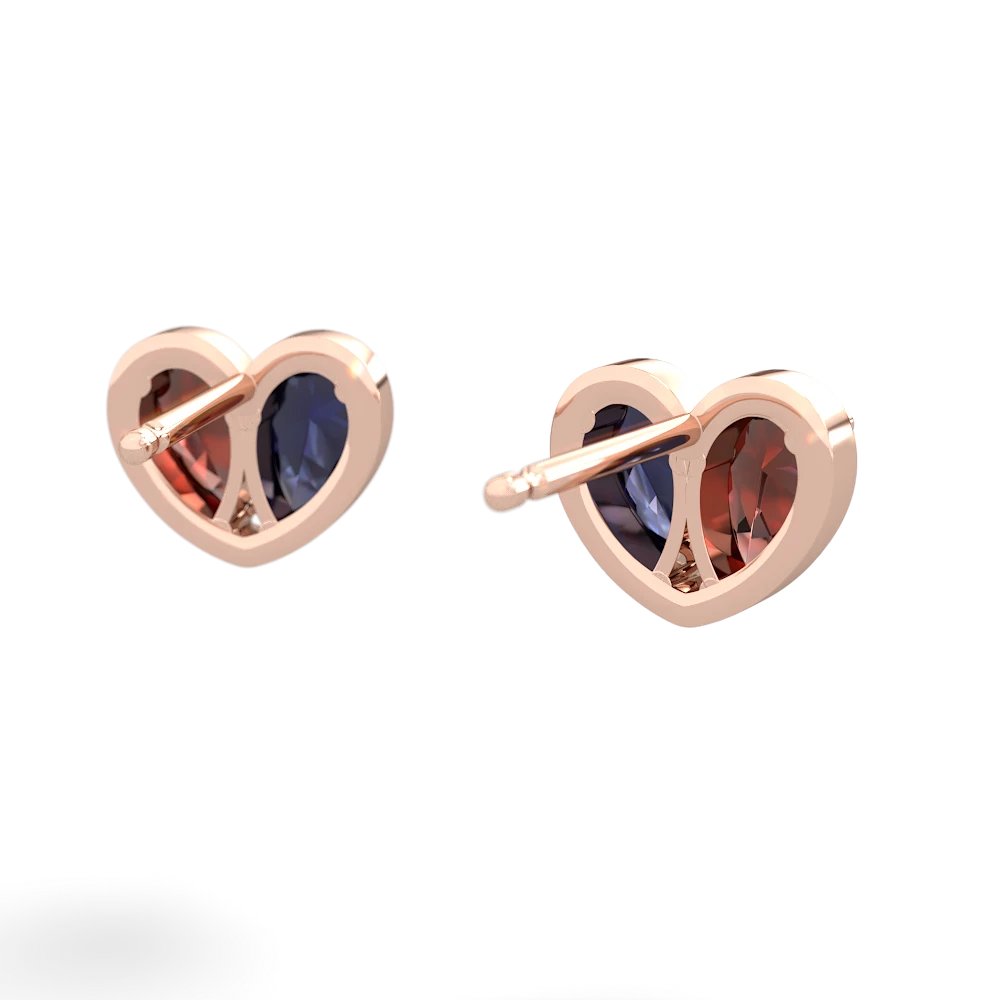 Garnet 'Our Heart' 14K Rose Gold earrings E5072