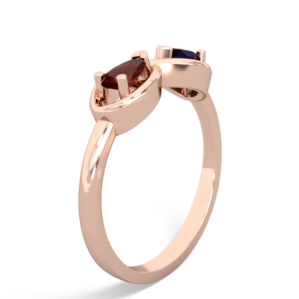 Garnet Infinity 14K Rose Gold ring R5050