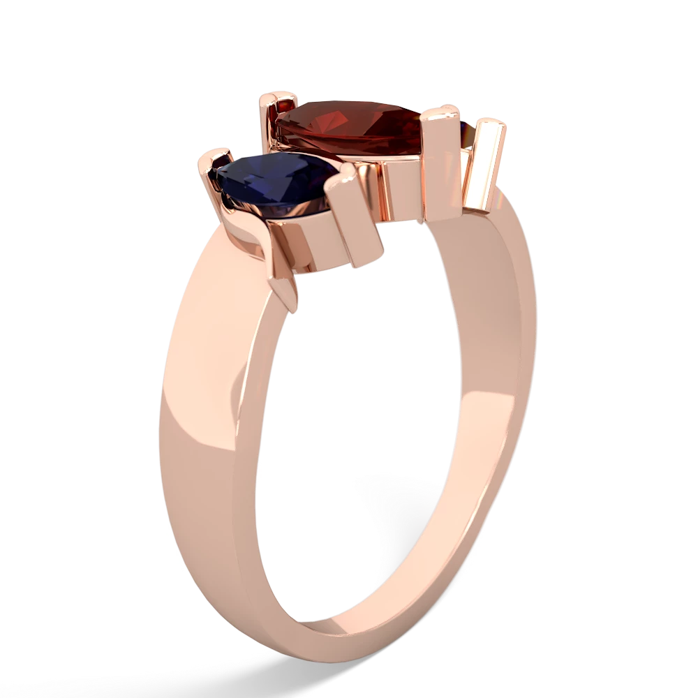 Garnet Three Peeks 14K Rose Gold ring R2433