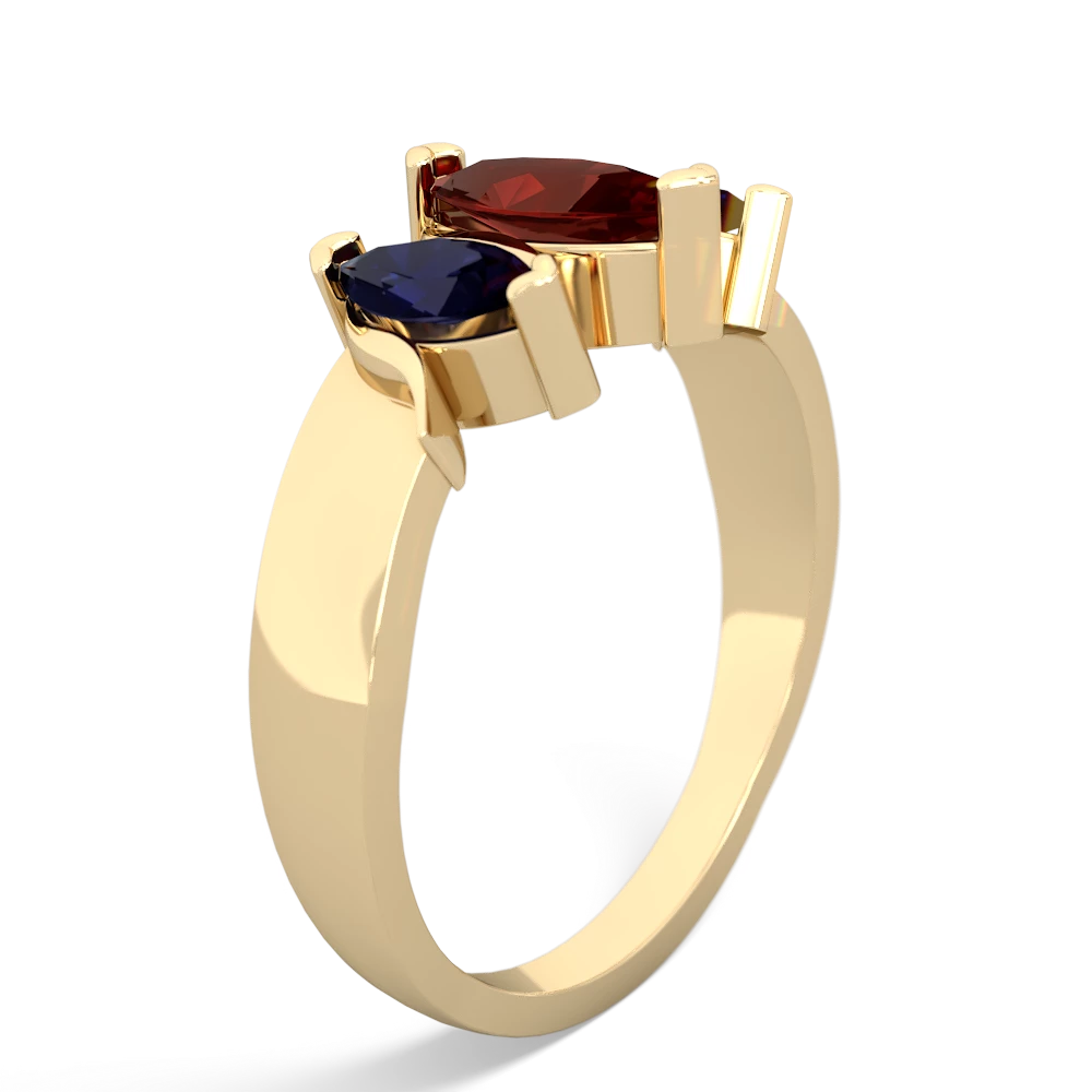 Garnet Three Peeks 14K Yellow Gold ring R2433