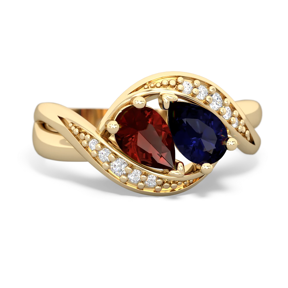 Garnet Summer Winds 14K Yellow Gold ring R5342