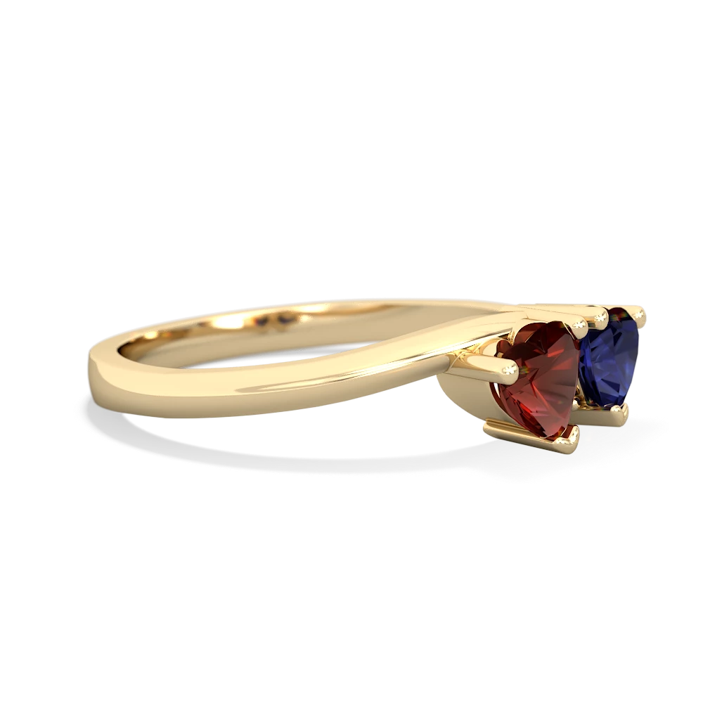 Garnet Sweethearts 14K Yellow Gold ring R5260