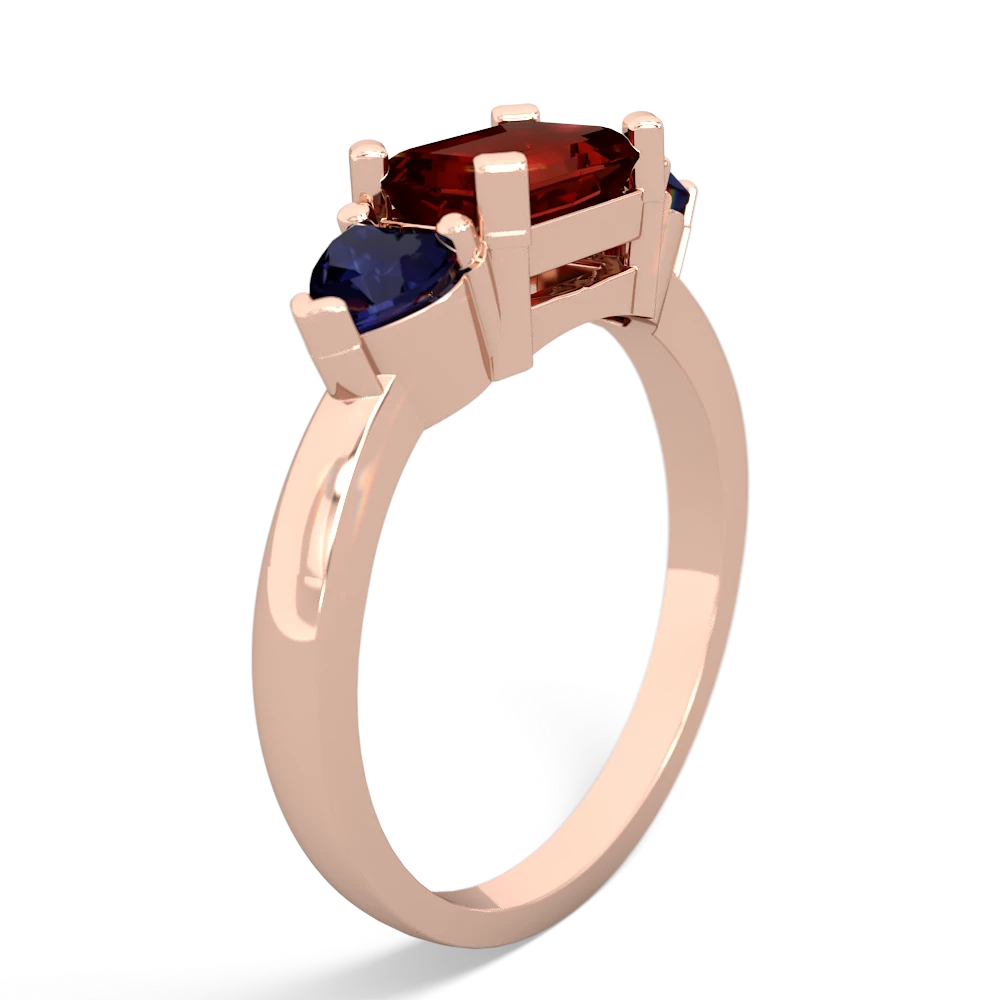 Garnet Three Stone 14K Rose Gold ring R5235