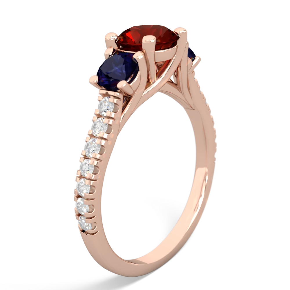 Garnet Pave Trellis 14K Rose Gold ring R5500