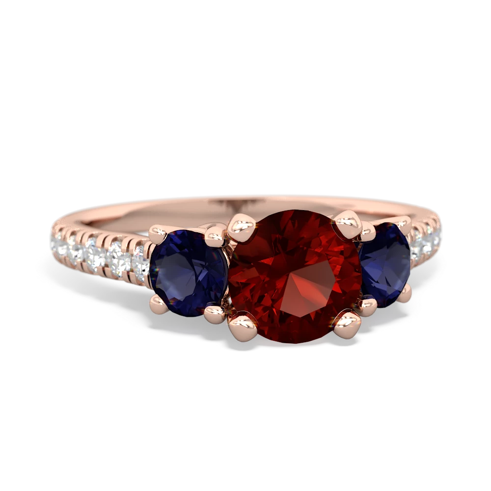 Garnet Pave Trellis 14K Rose Gold ring R5500