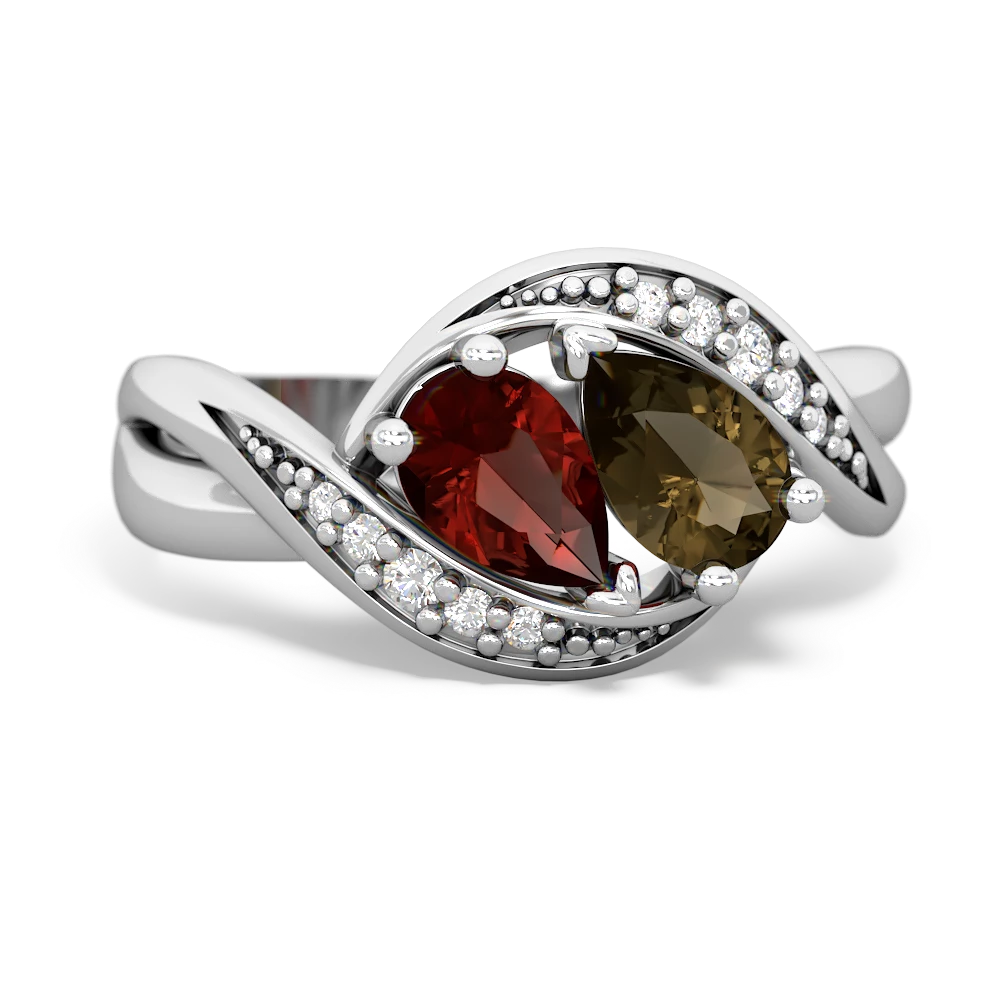 Garnet Summer Winds 14K White Gold ring R5342