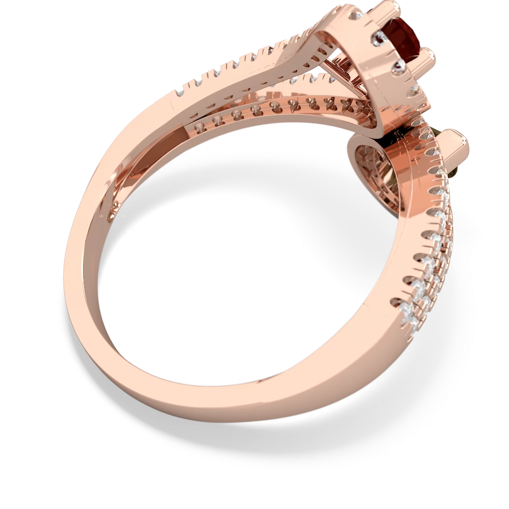 Garnet Diamond Dazzler 14K Rose Gold ring R3000