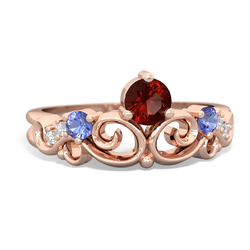 Garnet Crown Keepsake 14K Rose Gold ring R5740