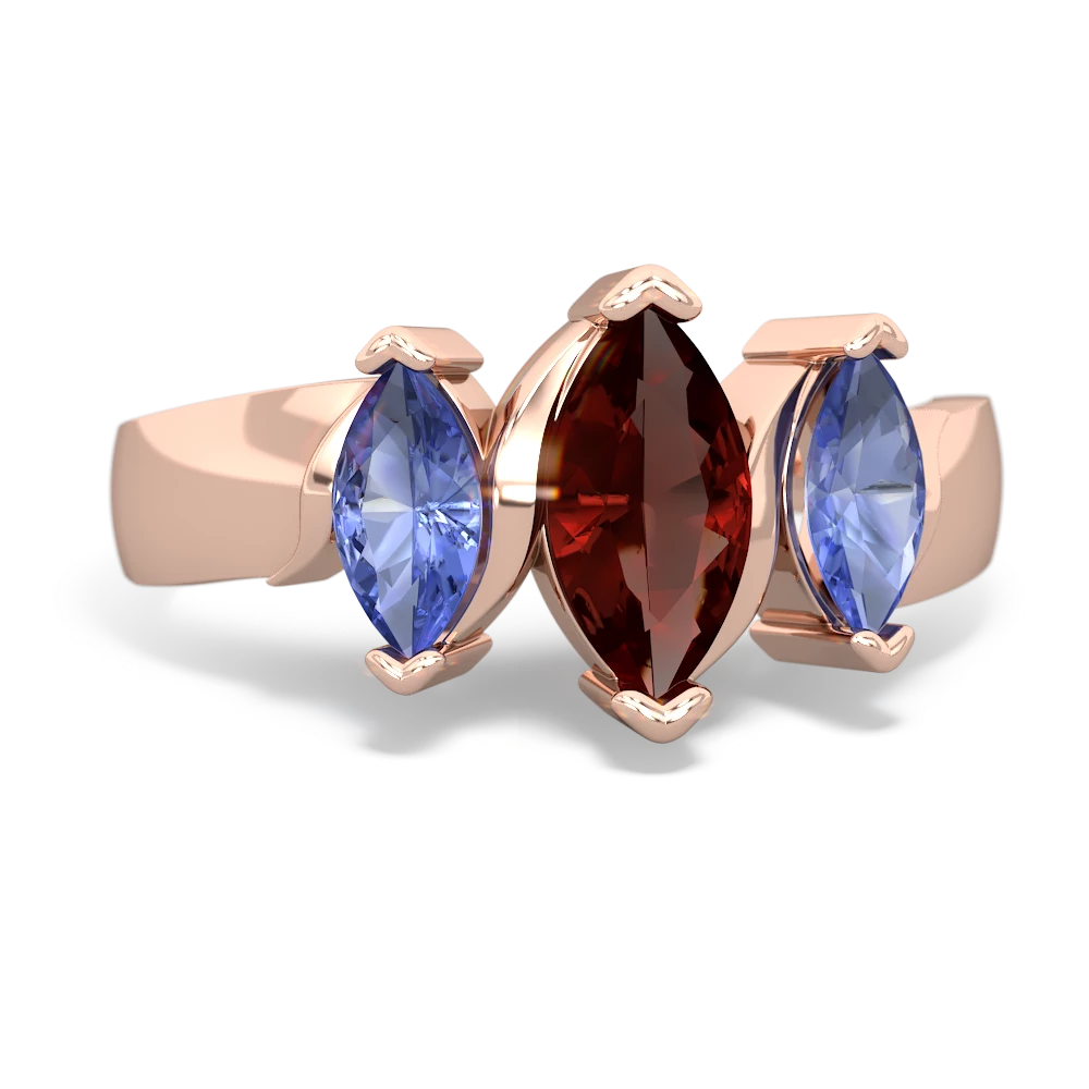 Garnet Three Peeks 14K Rose Gold ring R2433