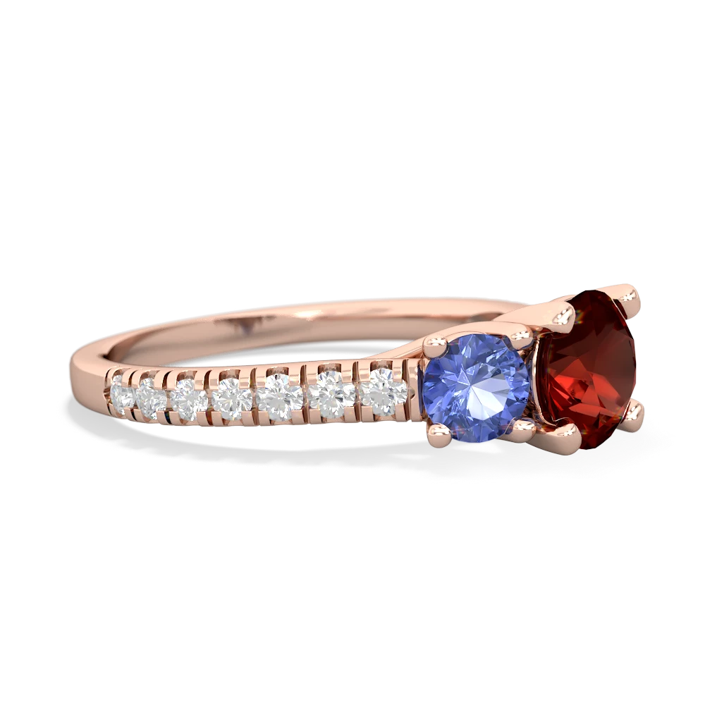 Garnet Pave Trellis 14K Rose Gold ring R5500