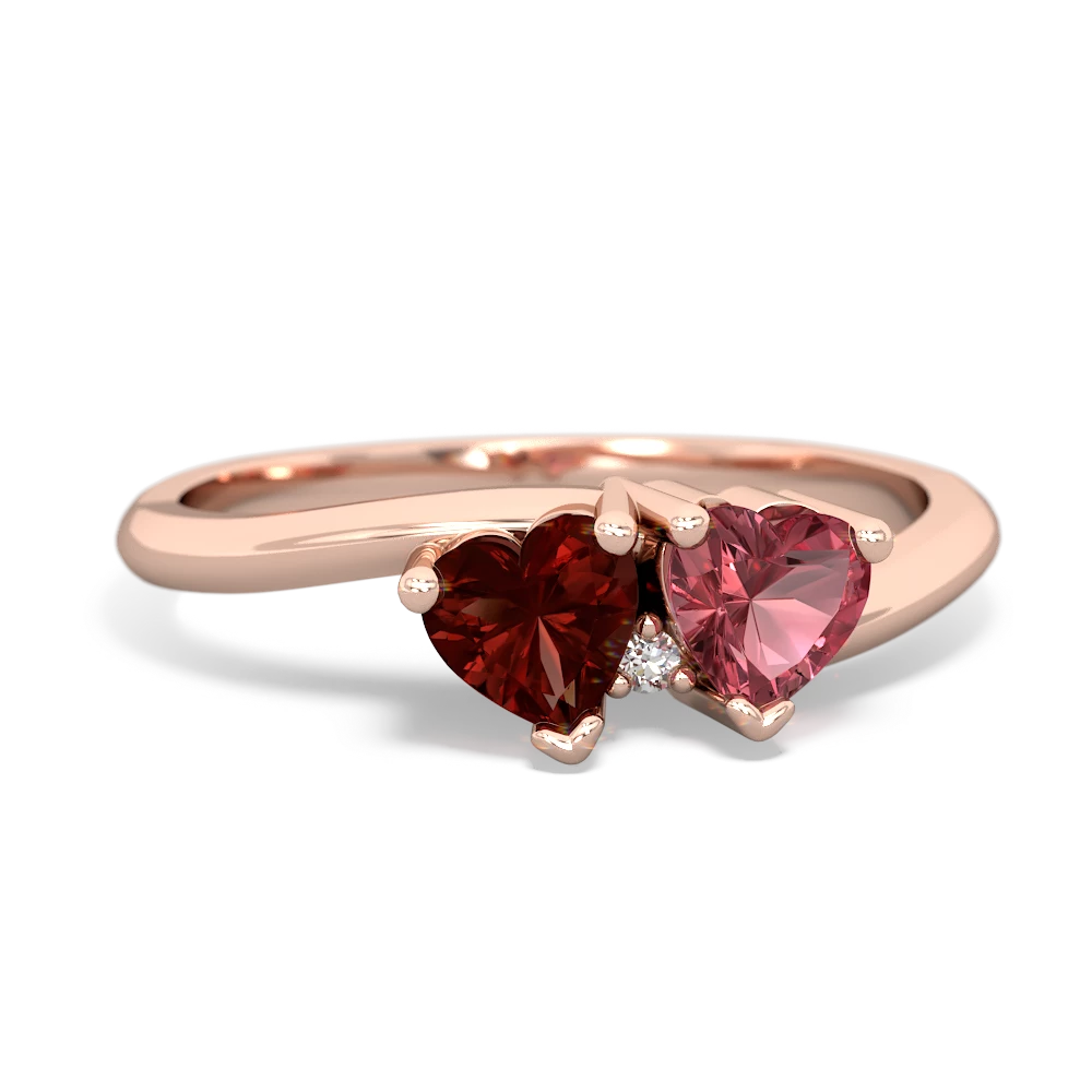 Garnet Sweethearts 14K Rose Gold ring R5260