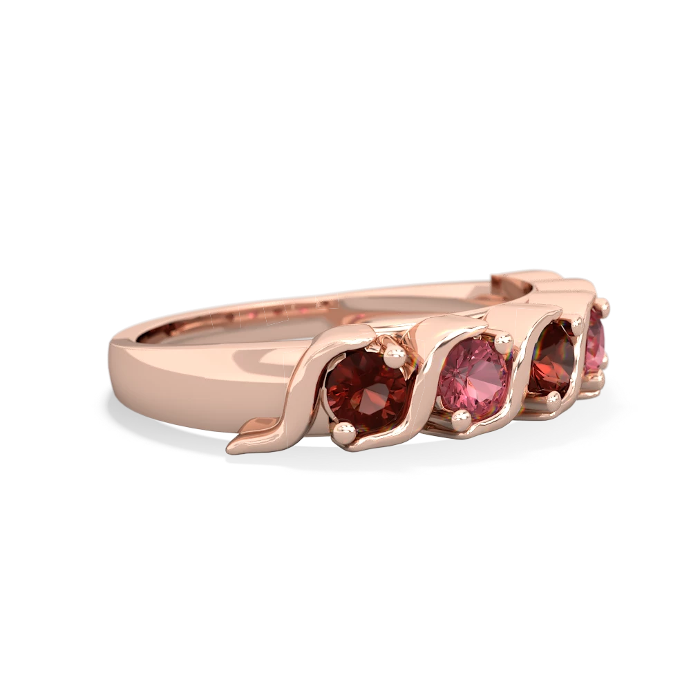 Garnet Anniversary Band 14K Rose Gold ring R2089