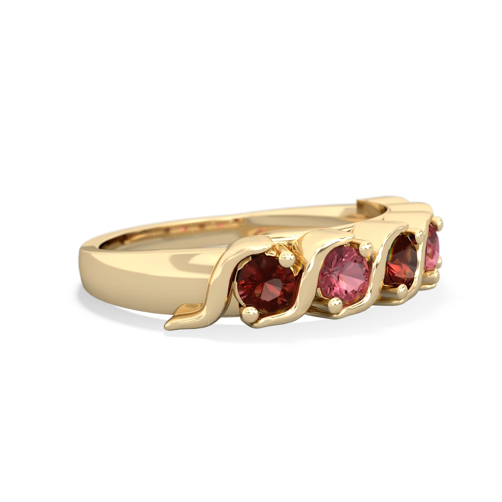 Garnet Anniversary Band 14K Yellow Gold ring R2089