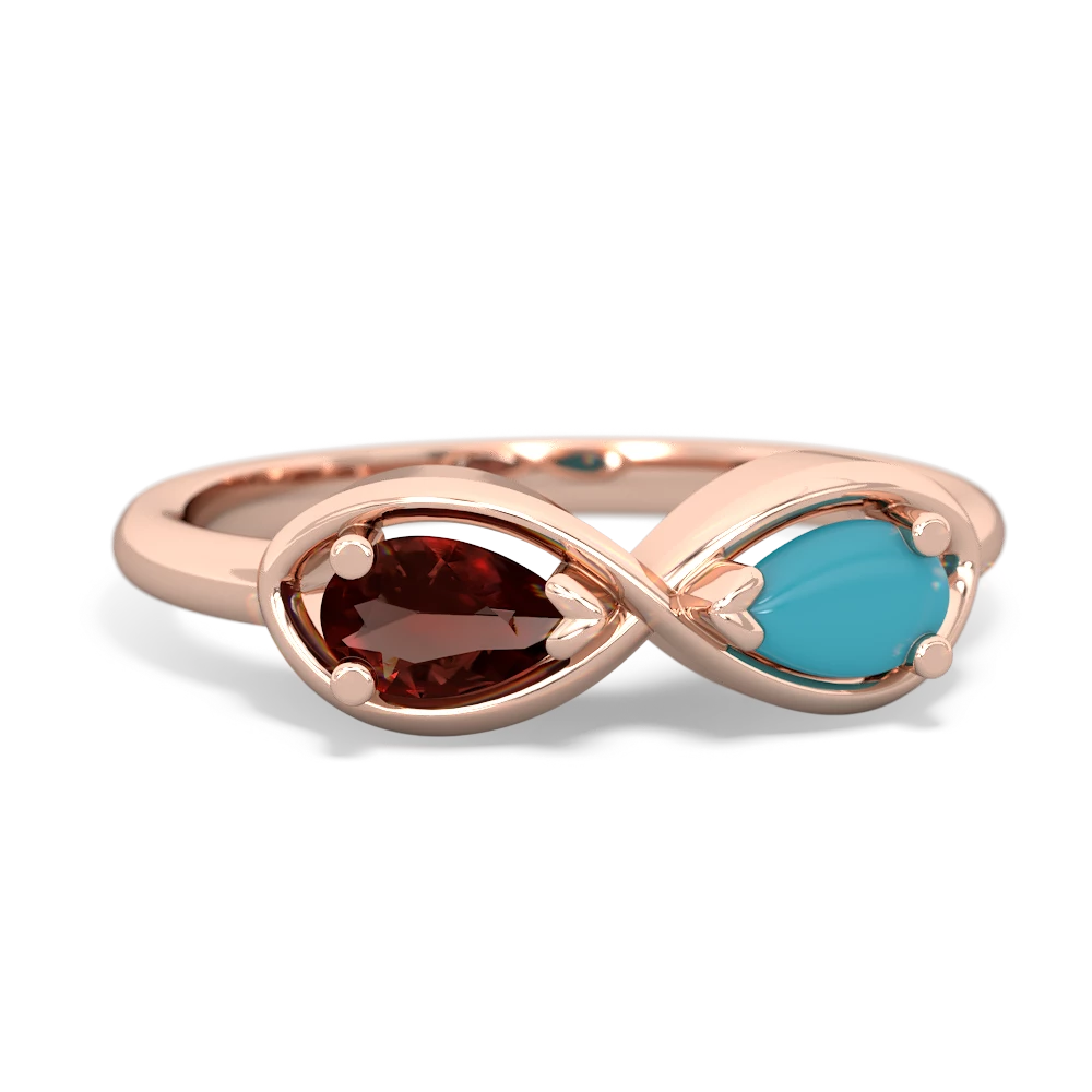 Garnet Infinity 14K Rose Gold ring R5050