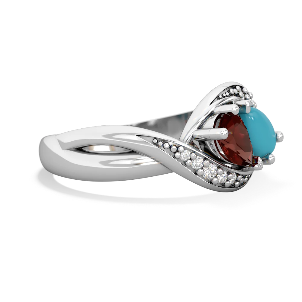 Garnet Summer Winds 14K White Gold ring R5342