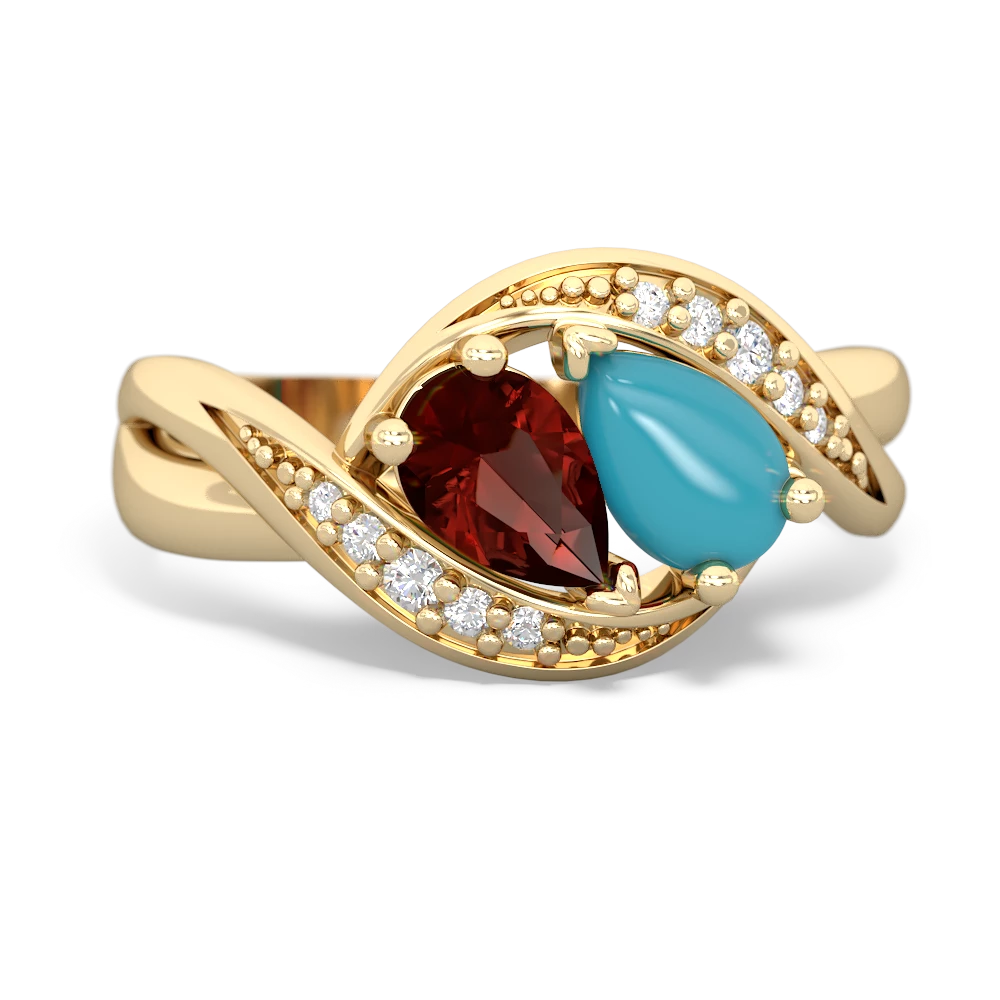 Garnet Summer Winds 14K Yellow Gold ring R5342