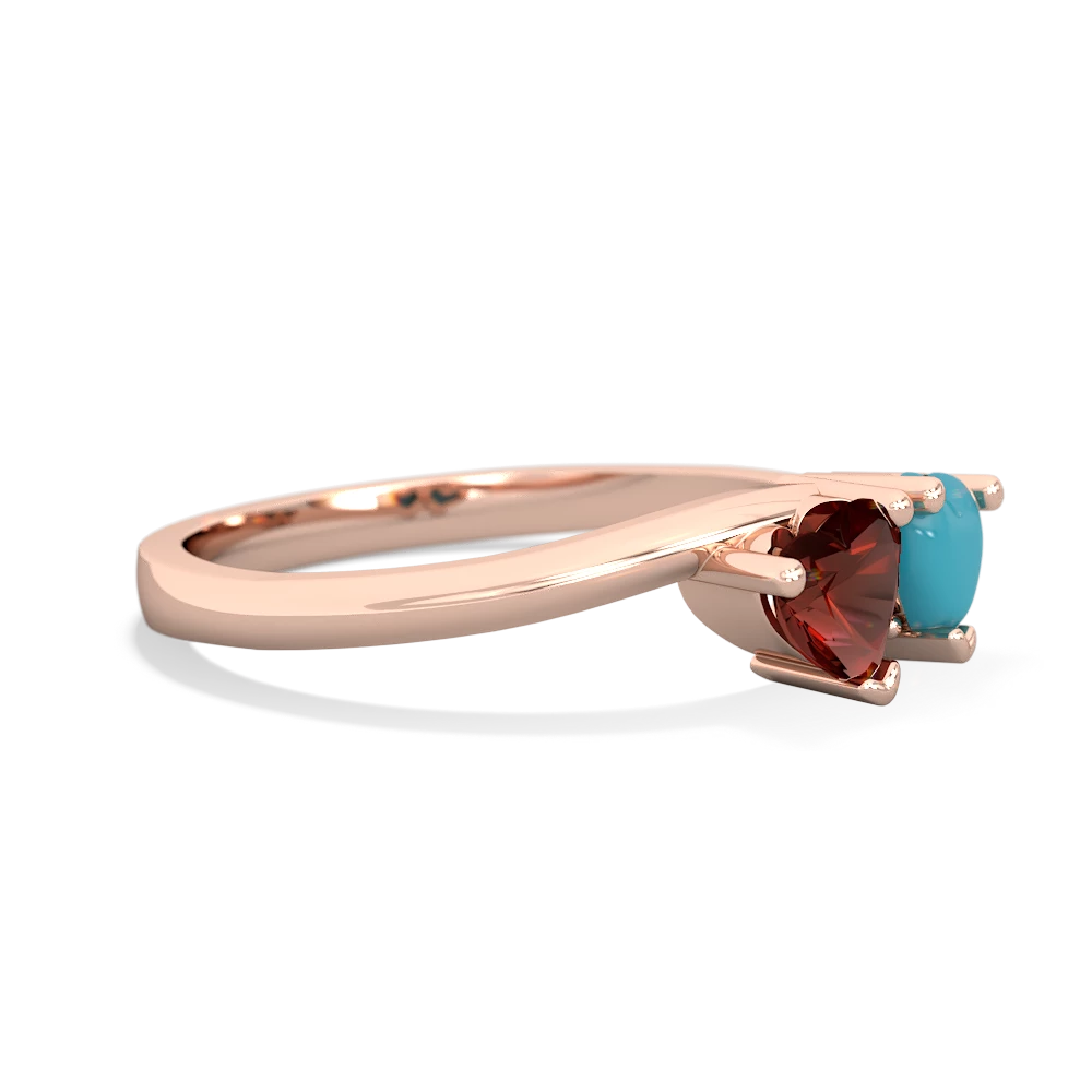 Garnet Sweethearts 14K Rose Gold ring R5260