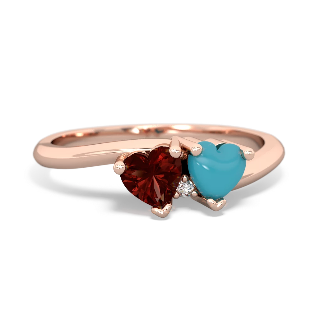 Garnet Sweethearts 14K Rose Gold ring R5260