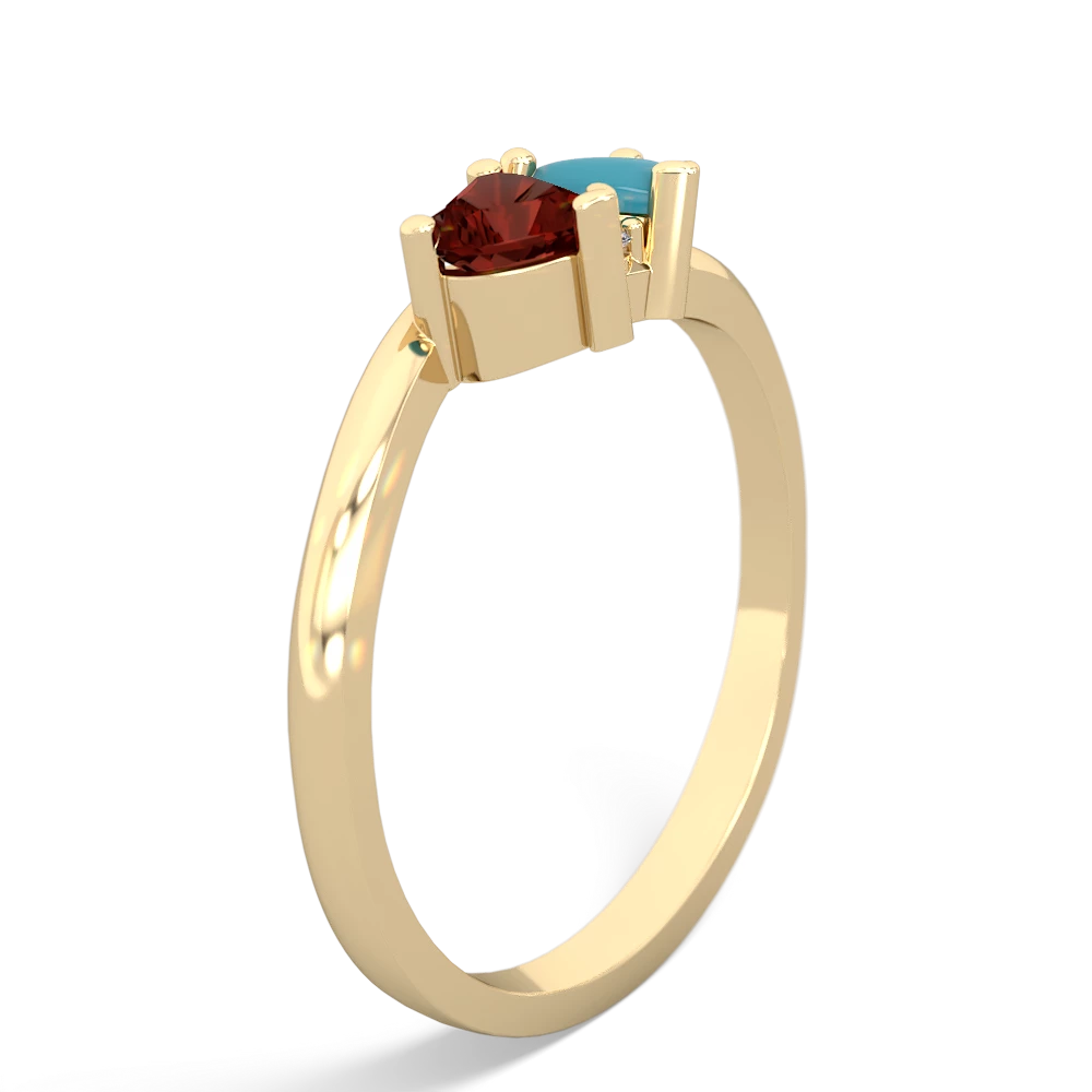 Garnet Sweethearts 14K Yellow Gold ring R5260