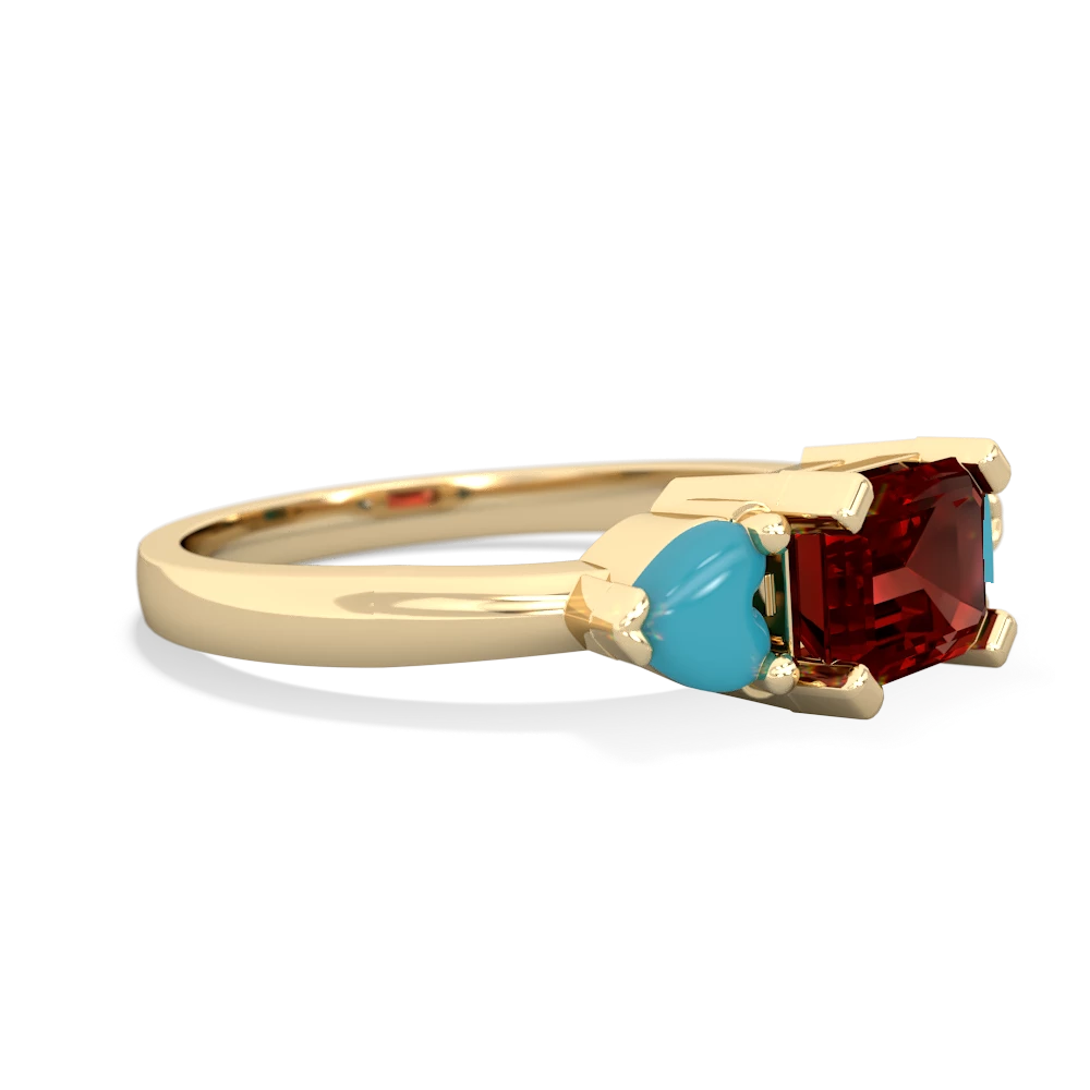 Garnet Three Stone 14K Yellow Gold ring R5235