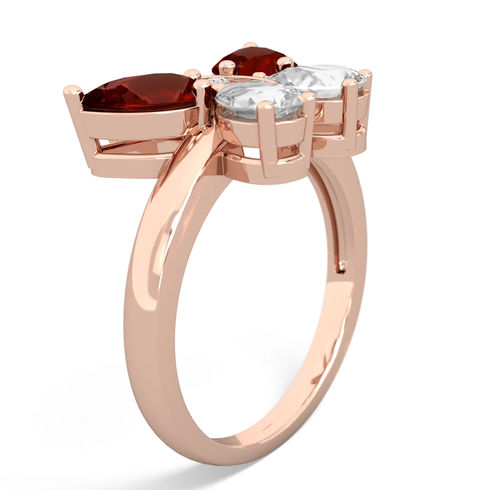 Garnet Butterfly 14K Rose Gold ring R2215