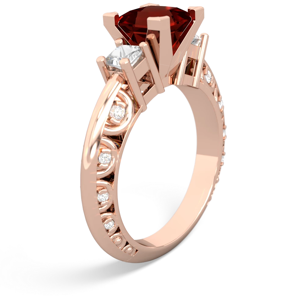 Garnet Eternal Embrace Engagement 14K Rose Gold ring C2001