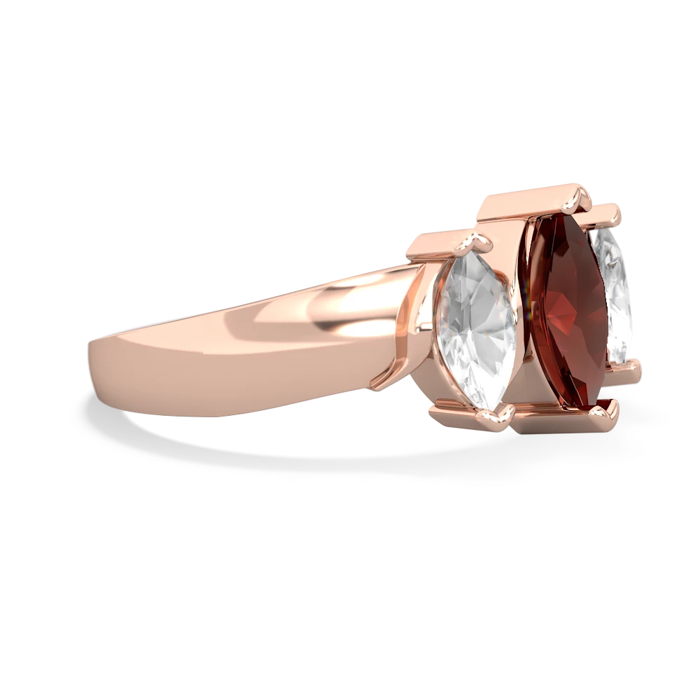 Garnet Three Peeks 14K Rose Gold ring R2433