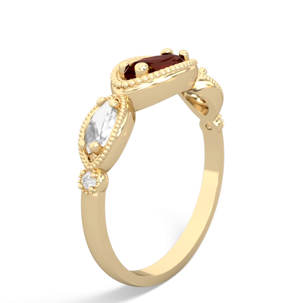 Garnet Milgrain Marquise 14K Yellow Gold ring R5700