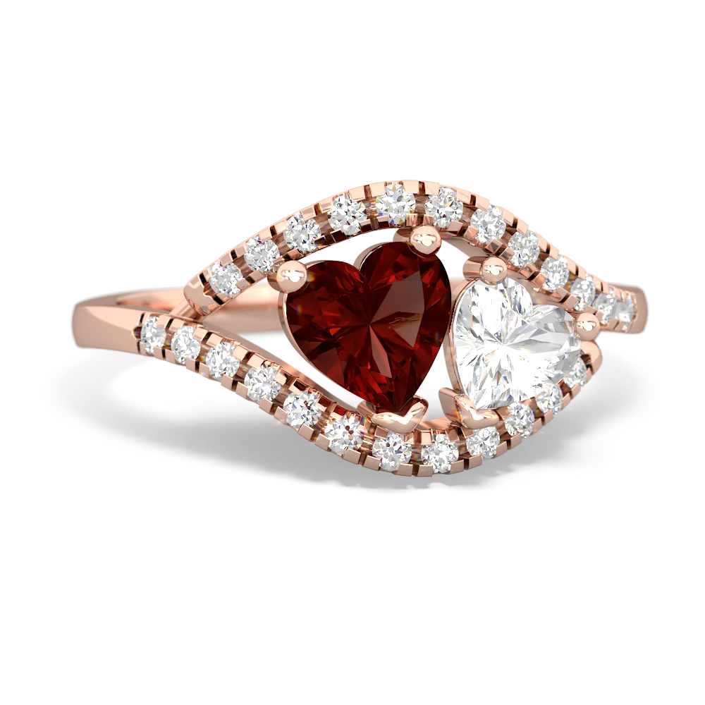 Garnet Mother And Child 14K Rose Gold ring R3010