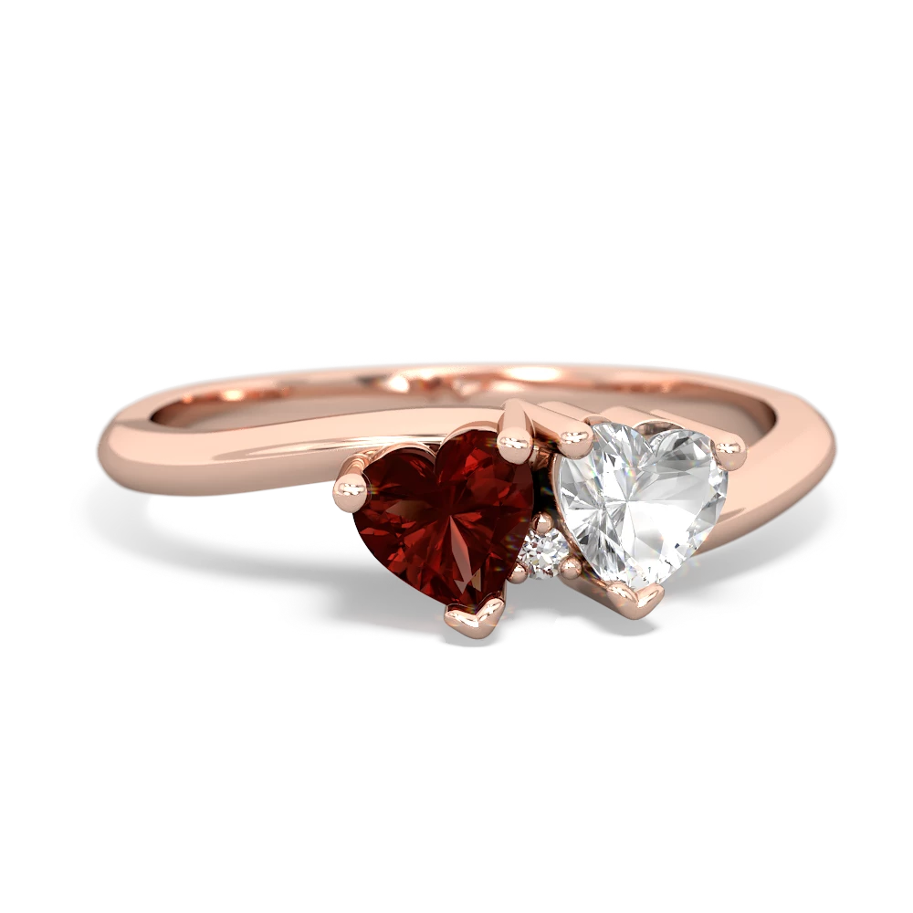 Garnet Sweethearts 14K Rose Gold ring R5260