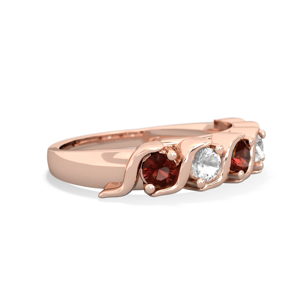 Garnet Anniversary Band 14K Rose Gold ring R2089