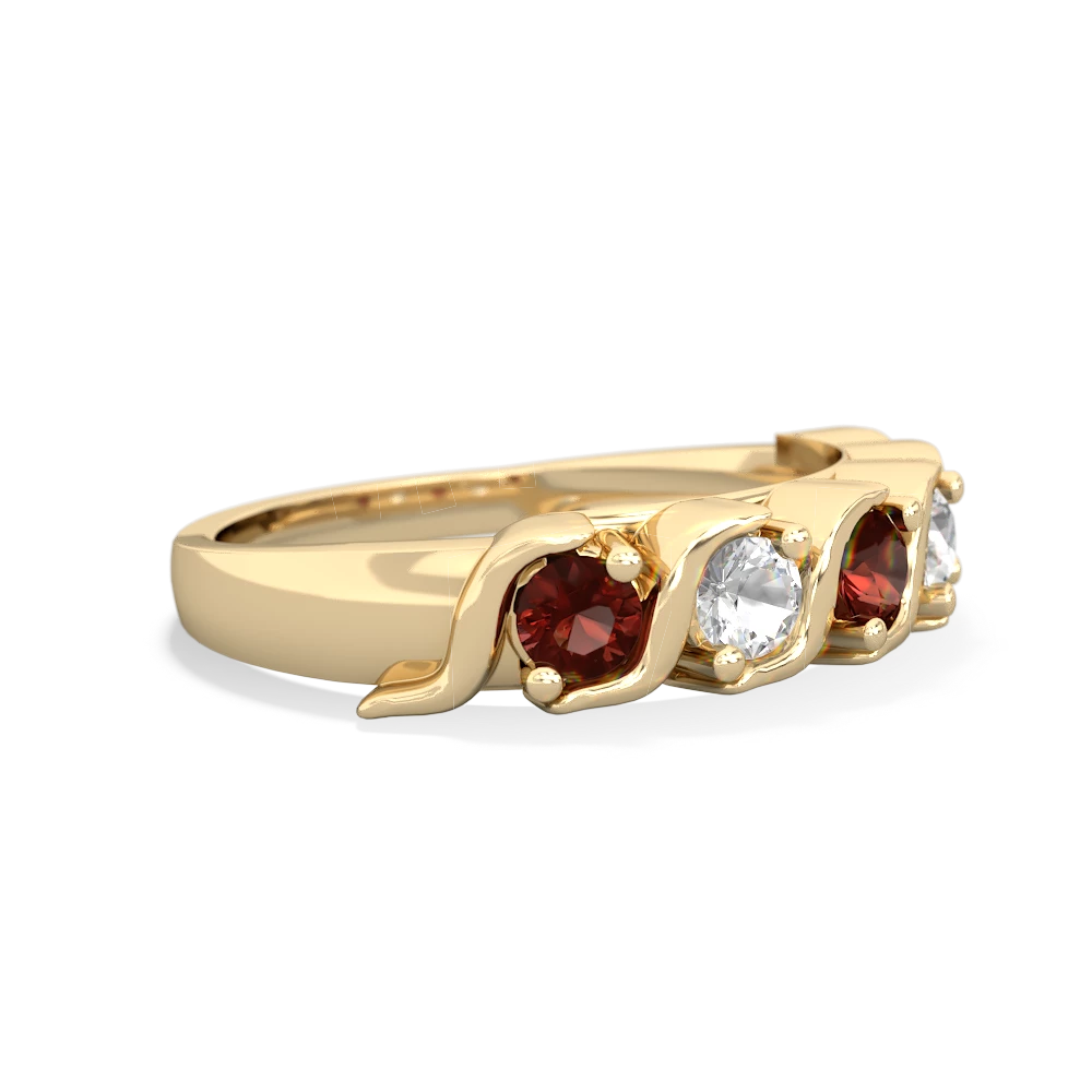 Garnet Anniversary Band 14K Yellow Gold ring R2089