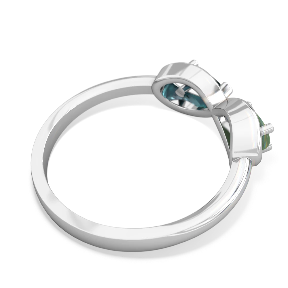 Jade Infinity 14K White Gold ring R5050