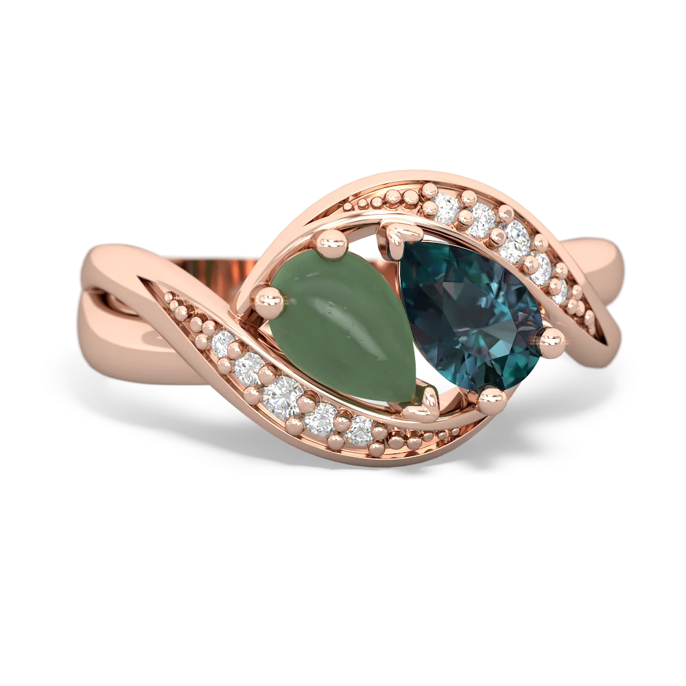 Jade Summer Winds 14K Rose Gold ring R5342