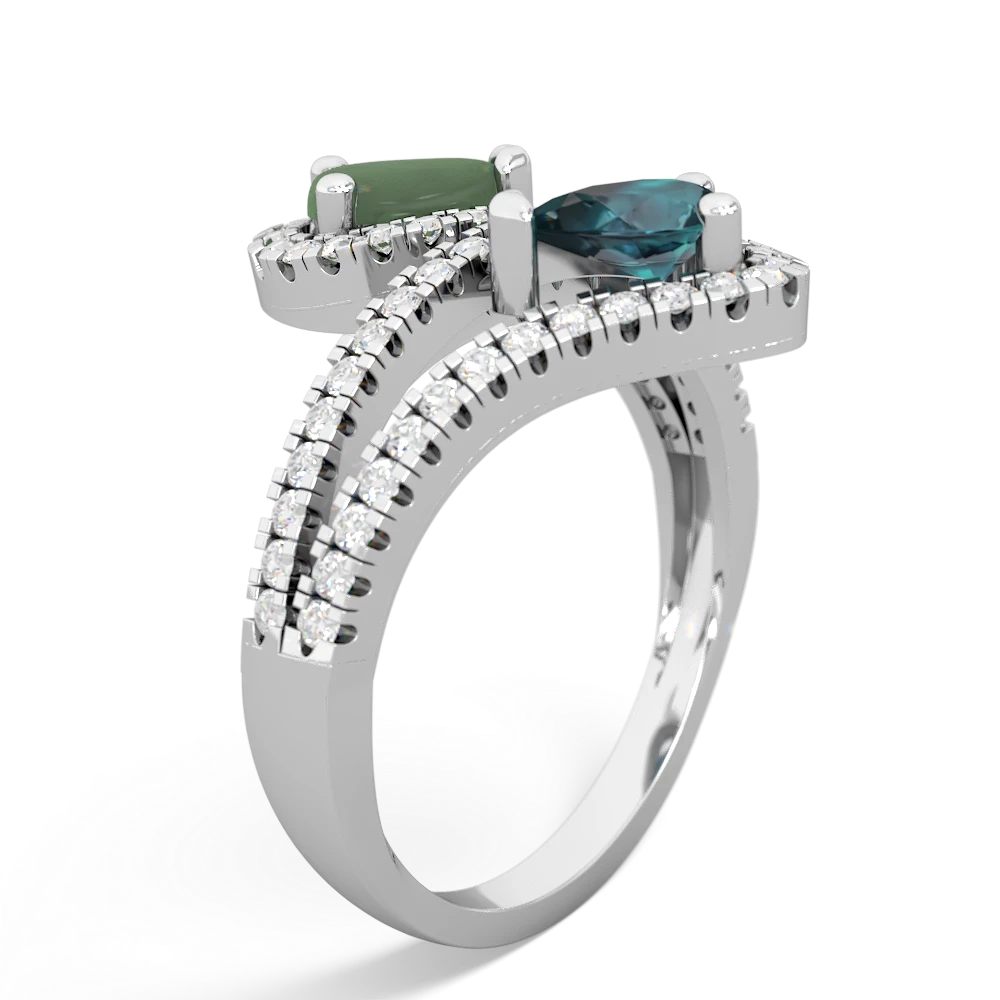 Jade Diamond Dazzler 14K White Gold ring R3000