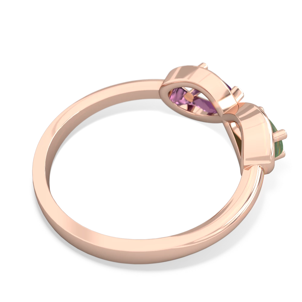 Jade Infinity 14K Rose Gold ring R5050