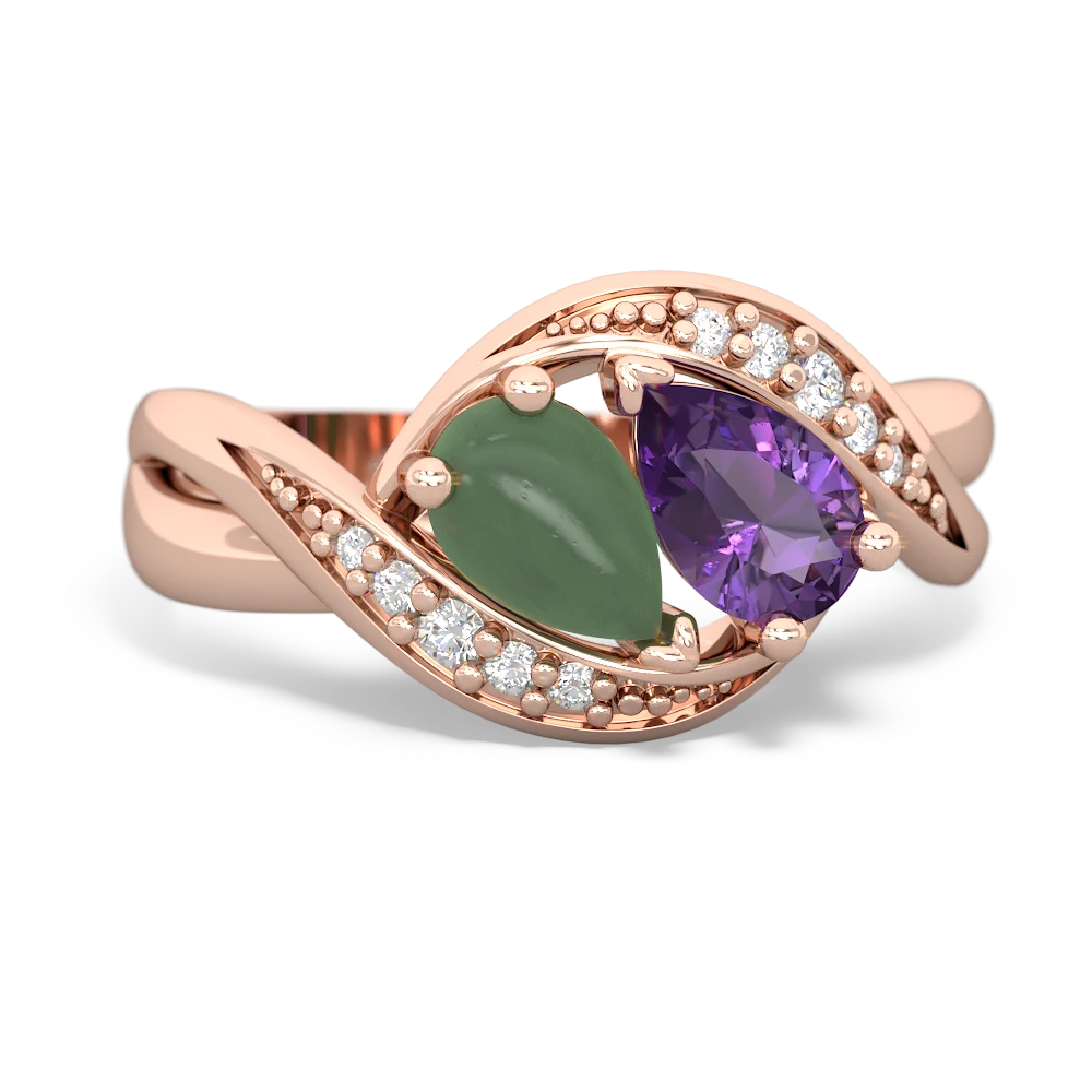 Jade Summer Winds 14K Rose Gold ring R5342